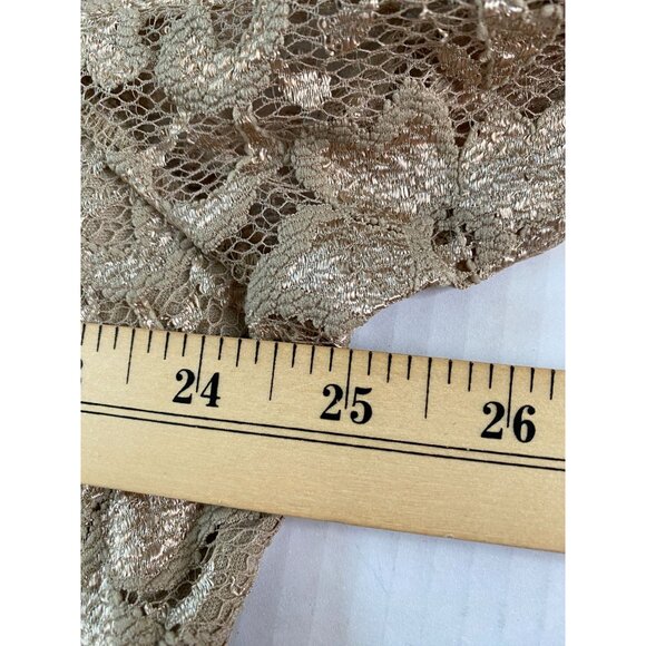 JL Studio Womens Vintage Tan Surplice Lace Stretch Top Size 3X Party Feminine - Picture 6 of 9